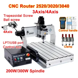 Mini Router 3020Z 3040Z Engraver Milling Machine USB 3/4Axis Wood Engraving Machine USB/LPT Port Optional Control Handle