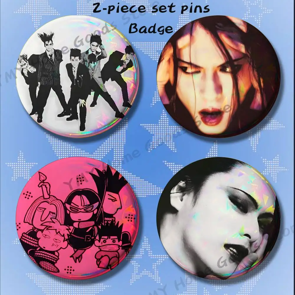 Rock Dark Band BUCK TICK Bakuchiku 2-piece set Free Mix Backpack Clothes Jewelry Accessories Round Badge Collection Gifts