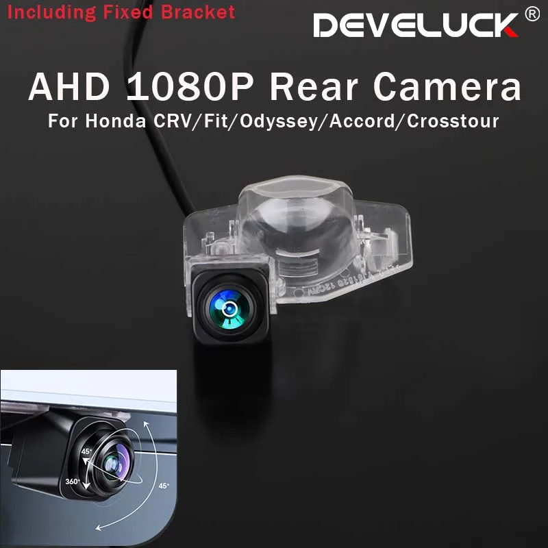 

170° Adjustable Fisheye Lens AHD 1080P Night Vision Rear Camera For Honda CRV Odyssey Accord Crosstour FR-V Fit Jazz HRV CRZ CRX