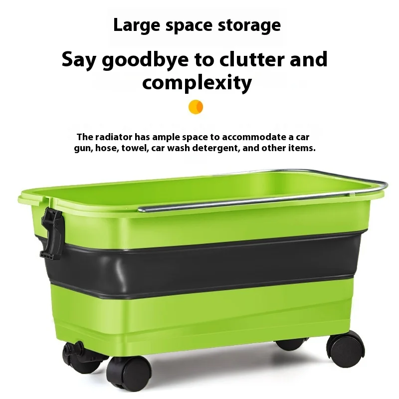 22L Car Wash Water Tank Car Wash Accessories Car Wash Water Gun Bucket Household Mobile Folding Bucket Outdoor Storage