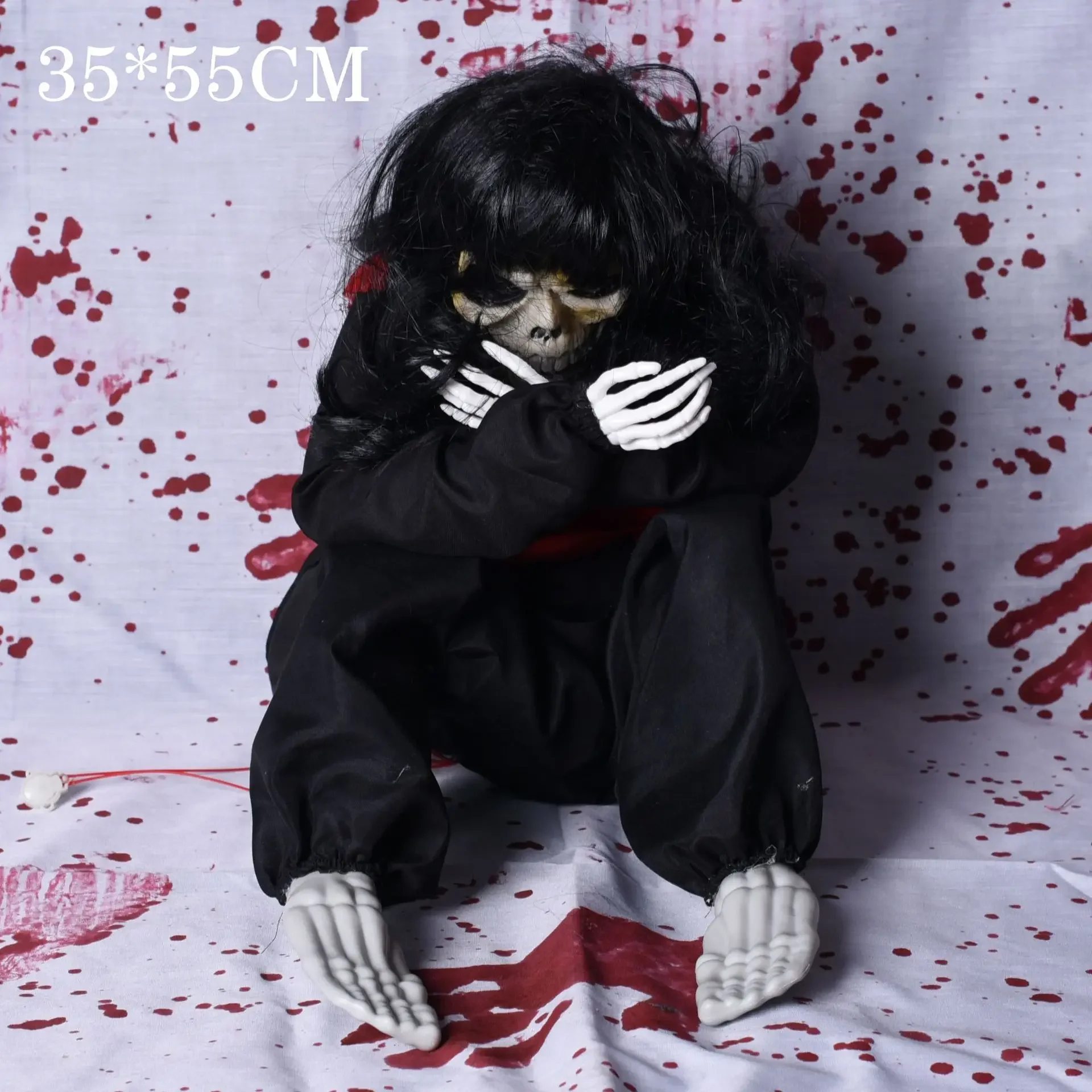 Crying Ghost Halloween Decoration Haunted House Props Bar Trick Props Chamber Madhouse Will Vibrate Female Ghost for Halloween - view 4