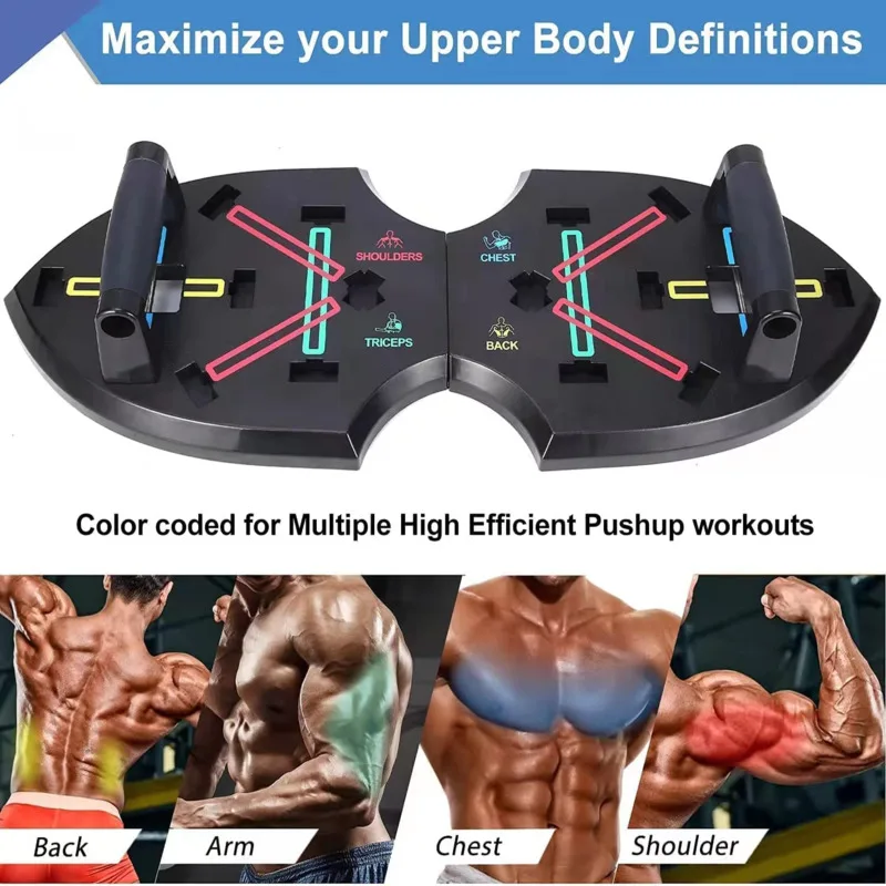 Professional Upgraded Of 15 In 1 Push Down Up Brace Board ABS Folding Pushup Board Support Gym Sports Portable Fitness Equipment