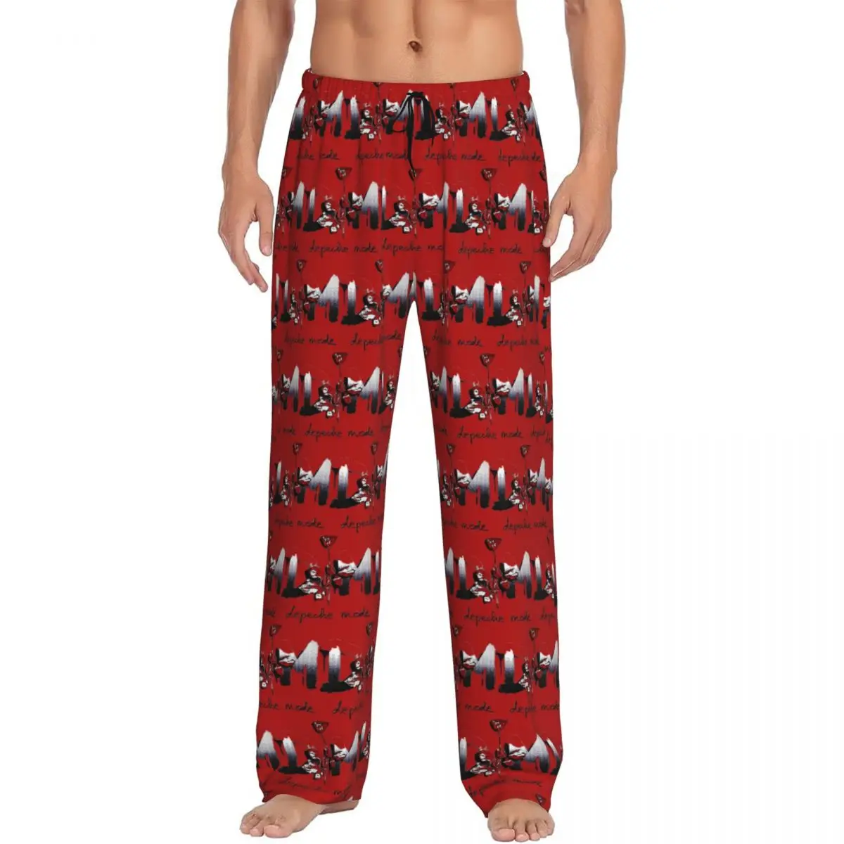 

Custom Depeche Cool Mode Music Violator Pajama Pants Men Sleepwear Sleep Lounge Bottoms with Pockets