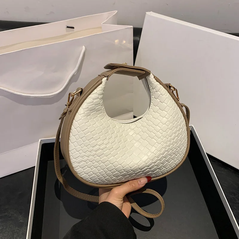 Mode Schwarz Halbmond Tasche Luxus Pu Leder Damen Geldbörsen und Handtaschen Umhängetaschen Frauen Schulter Taschen – Detail 29