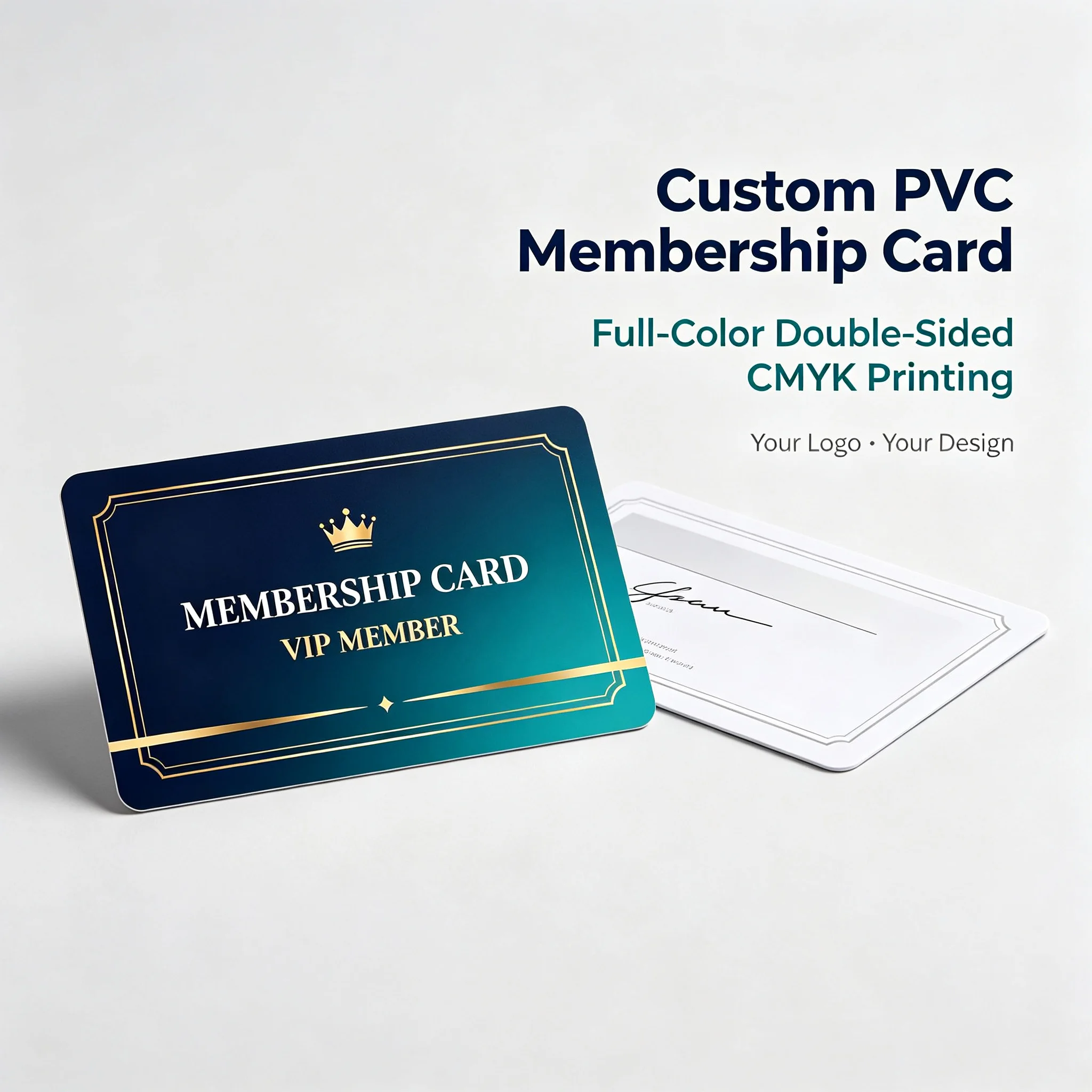 Individuelle PVC-Mitgliedskarte, doppelseitig, vollfarbig, VIP-Treuekarte, Geschenkkarte, CR80 85,5x54mm, wasserdicht, ölbeständig, für Fitnessstudio, Schönheitssalon, Hotel – Detail 1