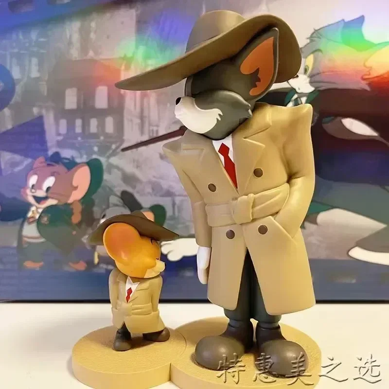 ชุดคอลเล็คชั่นครบรอบ9ซม. Tom and Jerry Warner ตุ๊กตาขยับแขนขาได้อนิเมะ Tom and Jerry น่ารักน่ารักของเล่นของขวัญ