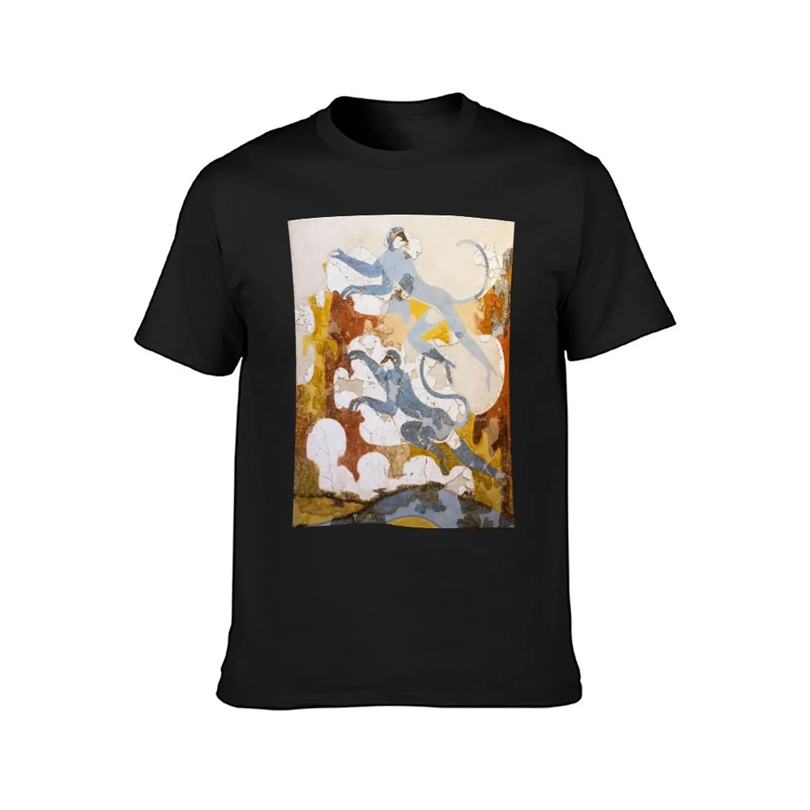 Blue monkeys. Minoan fresco T-Shirt tees for a boy Short sleeve tee men