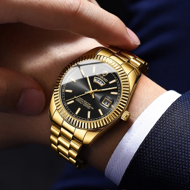 Mens luxury watches gold best sale