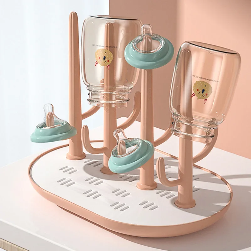 

Baby Bottle Drying Rack Removable Milk Bottles Cleaning Dryer Drainer Storage Racks Solid Color Baby Feeding Stuff Holder