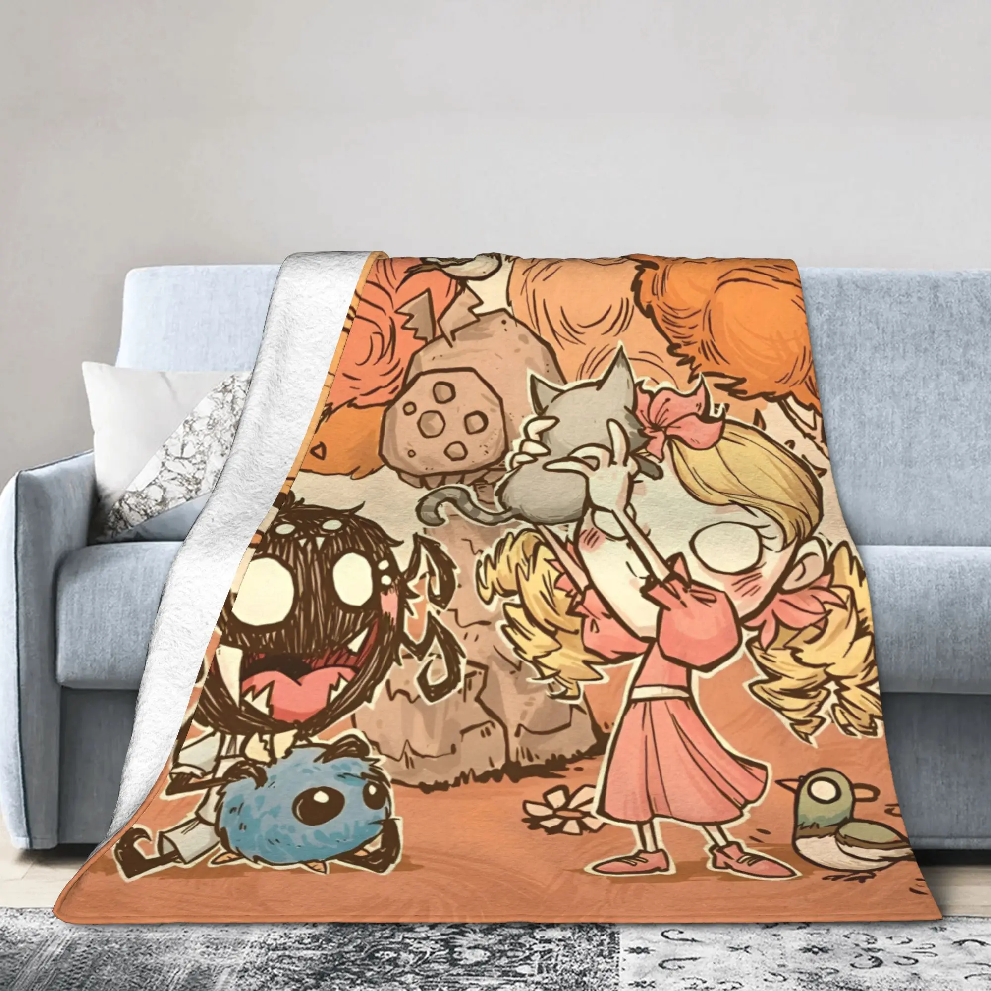 

Don't Starve Wendy Spider Blanket Survival Game Plush Throw Blankets Bedding Couch Portable Lightweight Bedspread Multi-function