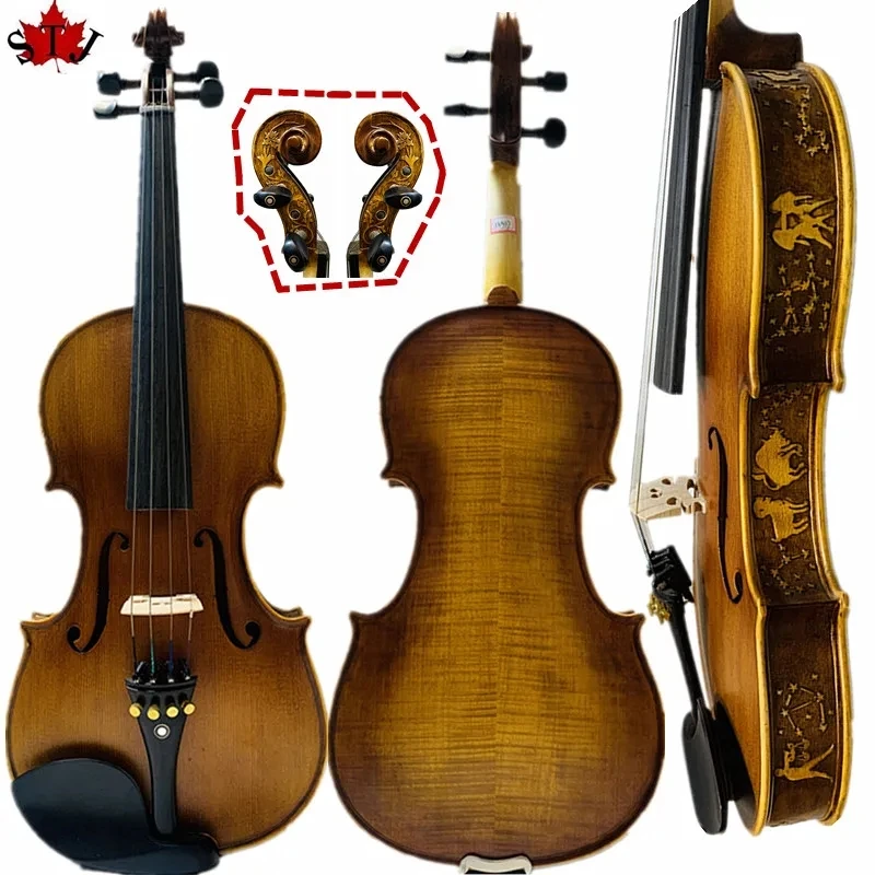 

Strad style SONG Brand master violin 4/4,l carving rib and neck,beautiful and nice sound#13977