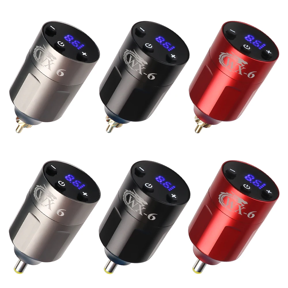 WirelessTattoo Power Supply - Professional Mini Portable RCA&DC Power Supply with LED Digital Display for Rotary Tattoo Pen