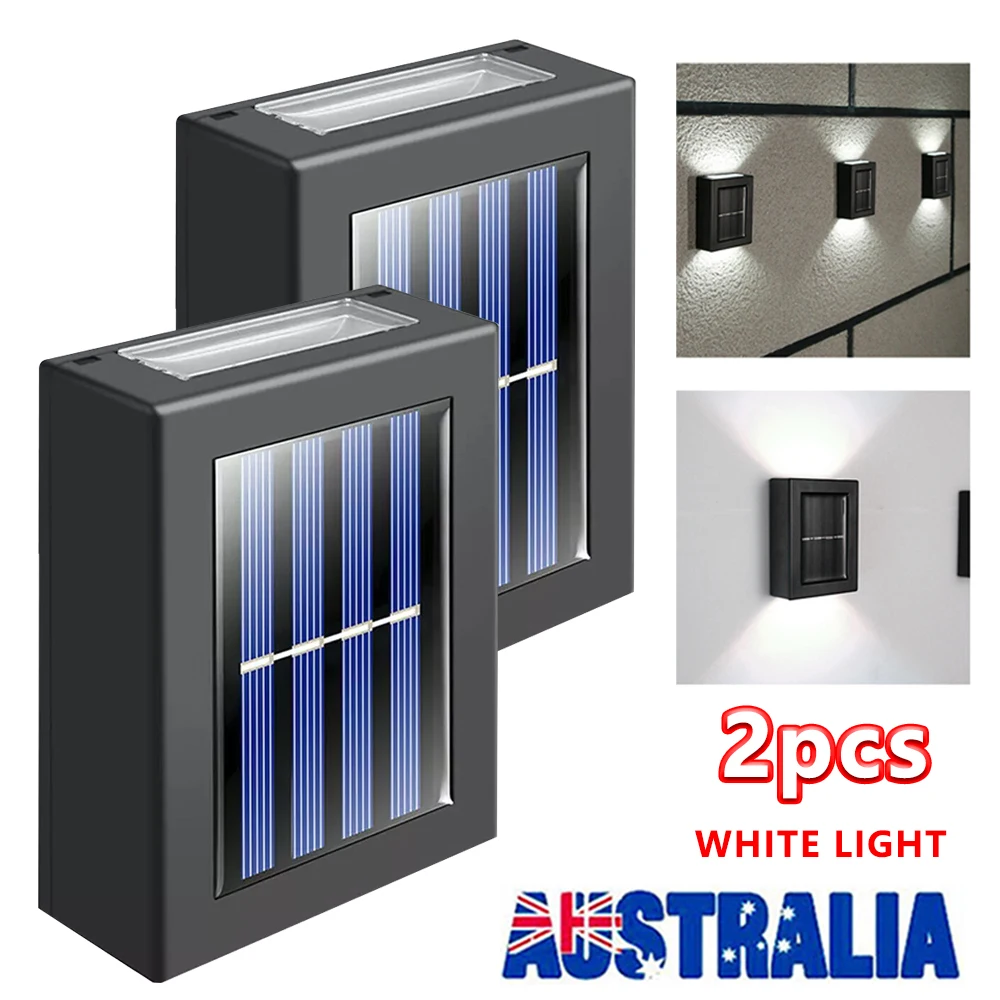 Appliques murales LED solaires extérieures lampe solaire LED étanche haut et bas éclairage lumineux pour jardin balcon cour rue décor lampes