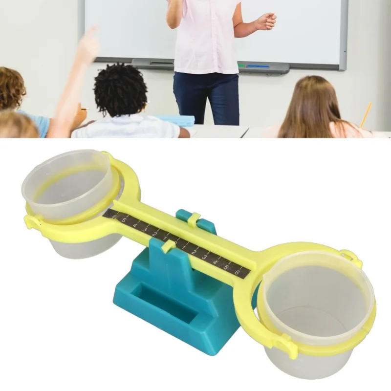 Double Bucket Balance Educational Plastic Kids Students Balance Scale For Mass Measurement Teaching