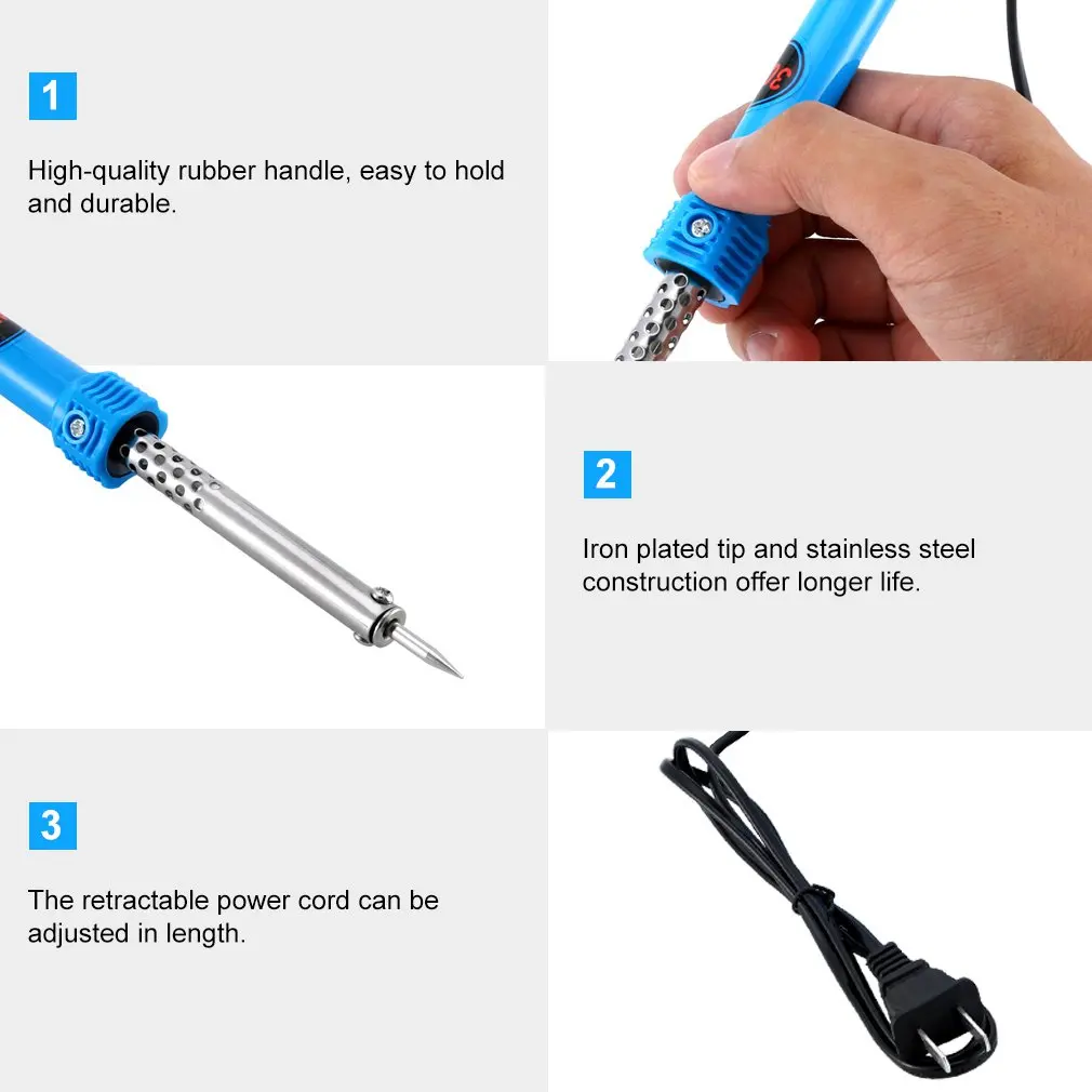 30W elettrotermico saldatore tipo di rullo Base nido telaio filo di acciaio strumento Imbedding filo elettrico Embedder spina americana
