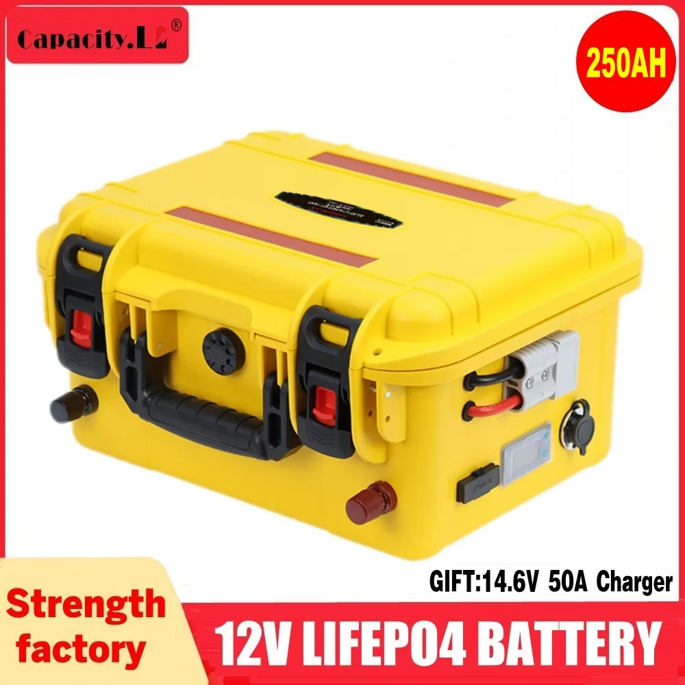 12V Lifepo4 batterij 100Ah 120AH 300Ah LiFePO4 Lithium Bootbatterij 200ah Bluetooth BMS voor Solar RV Camping Inverter Oplaadbaar