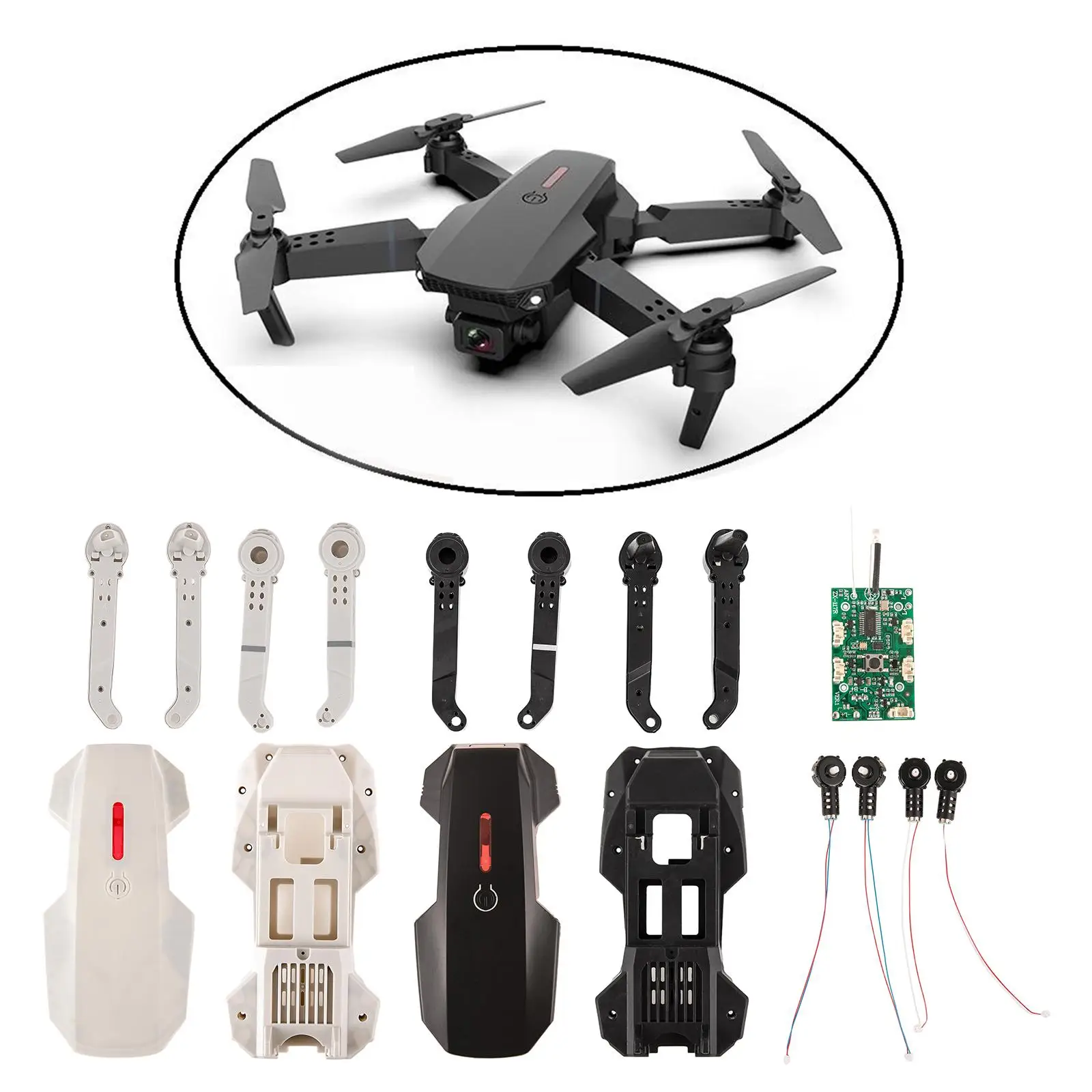 E88 Pro Drone Accessories Arm/Motor / Circuit Board / Shell for Friends