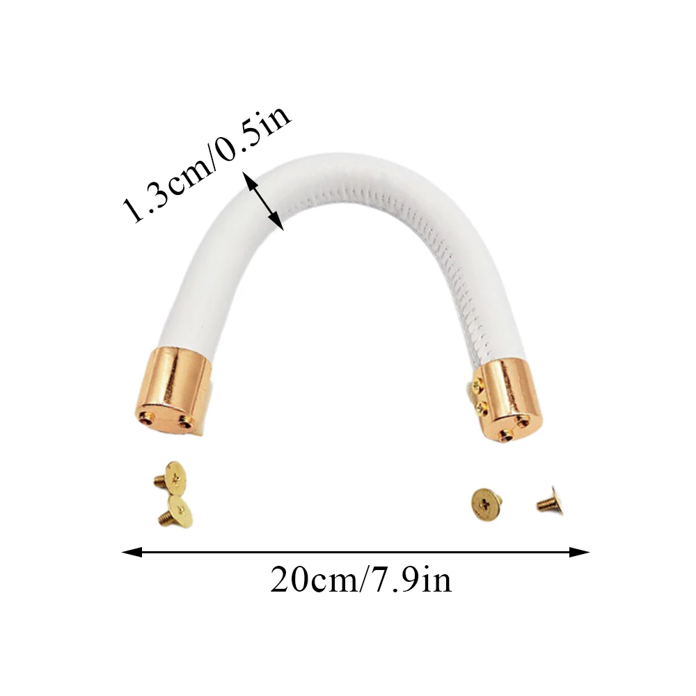 PU 가죽 선물 상자 핸들 레이디 D 모양 가방 벨트 교체, 수하물 클러치 토트 핸드백 액세서리, DIY 20cm 핸들