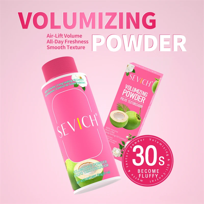 

Пудра для укладки волос SEVICH: прикорневой объем, пышность, поглощение жирности, увеличение объема, матирующая пудра для волос