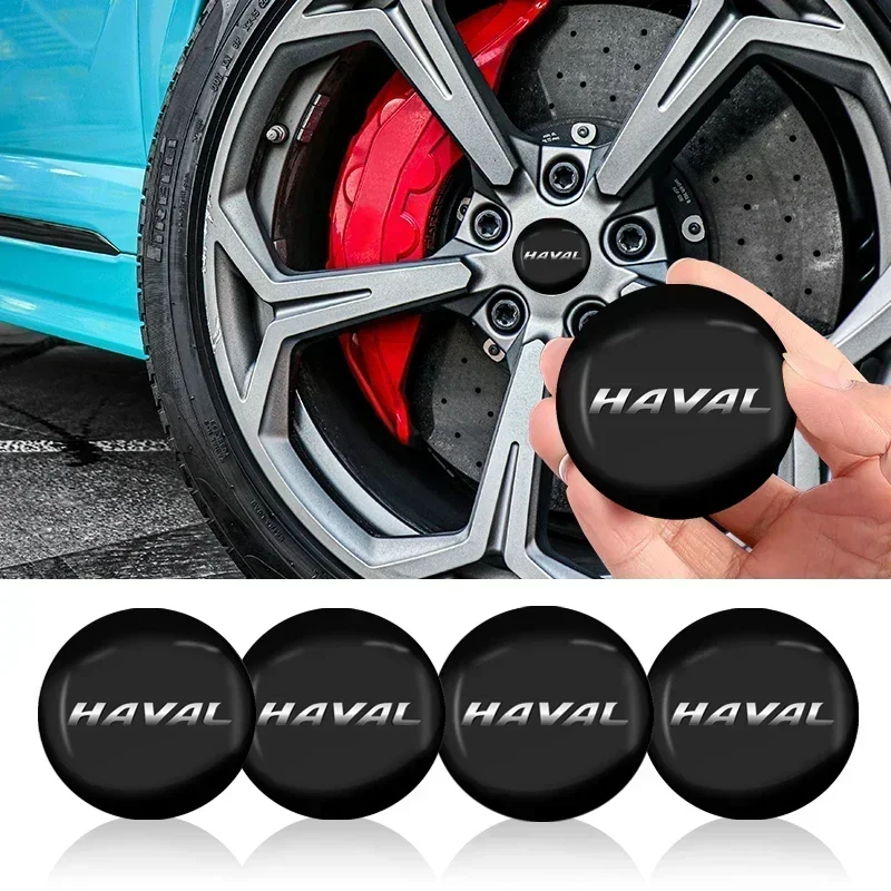 4pcs/set Car Logo Wheel Center Hub Decal For Haval H1 H2 H3 H6 H7 H9 M6 F7 F7X Big Dog Jolion 2021 2022 Auto Accessories Decor