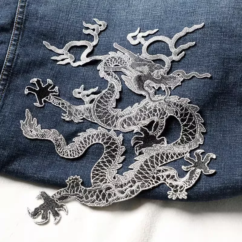 dragon large SIZE dancing claws Chinese style cloth patch clothes decoration hole patching embroidery Sewing stickers