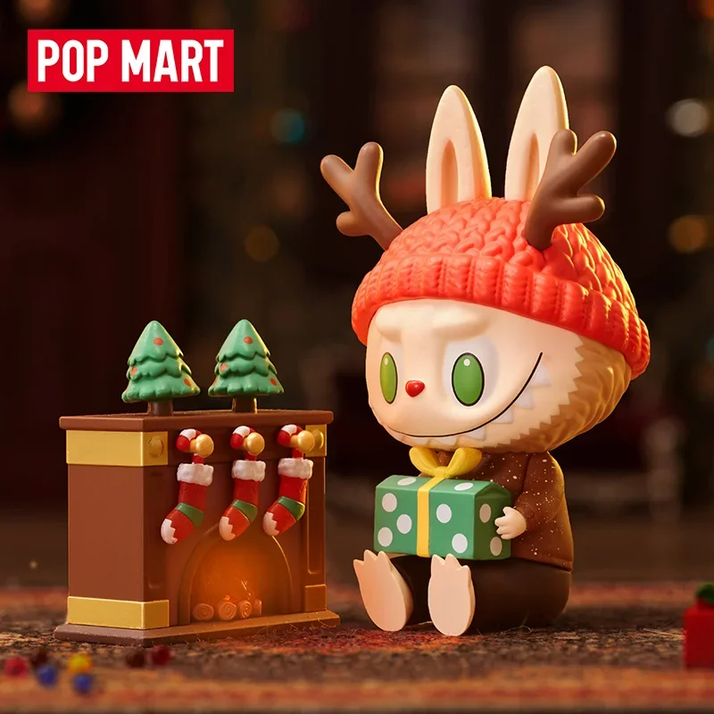 

Pop Mart Labubu Let's Christmas сумка для слепых игрушек и хобби кавайная экшн-фигурка из аниме загадка Caixas Supresas сюрприз коробка подарки