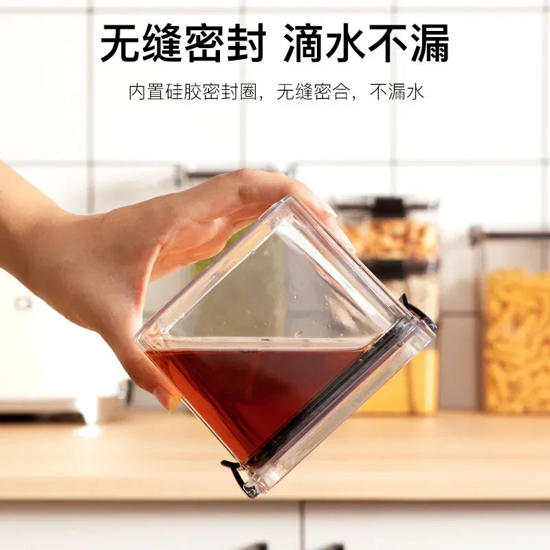 Food Container Storage Jars for Bulk Cereals Food Storage Box Organizer for Kitchen Convenience Jars with Lid Spices BoxesHome