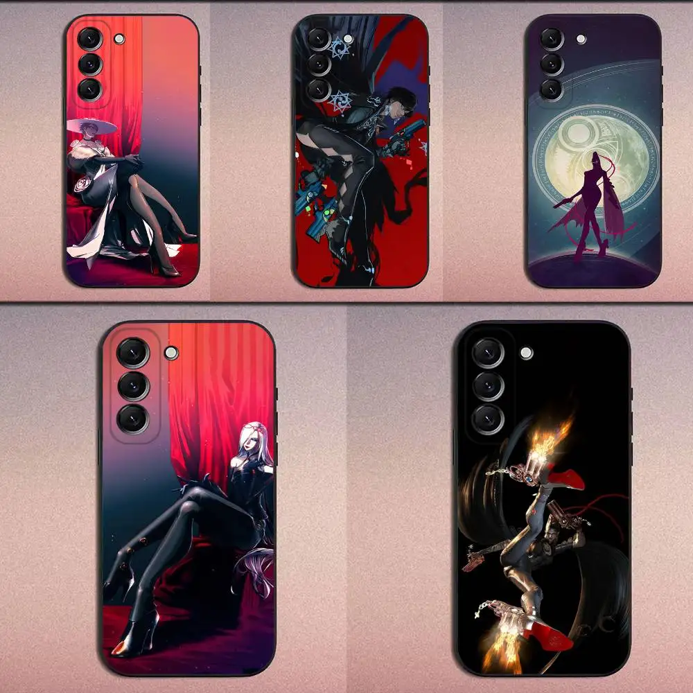 

Game B-Bayonetta2 Phone Case For Samsung Galaxy A20,A21s,A22,A31,A32,A52,A53,A72,73,A80 Soft Black Cover