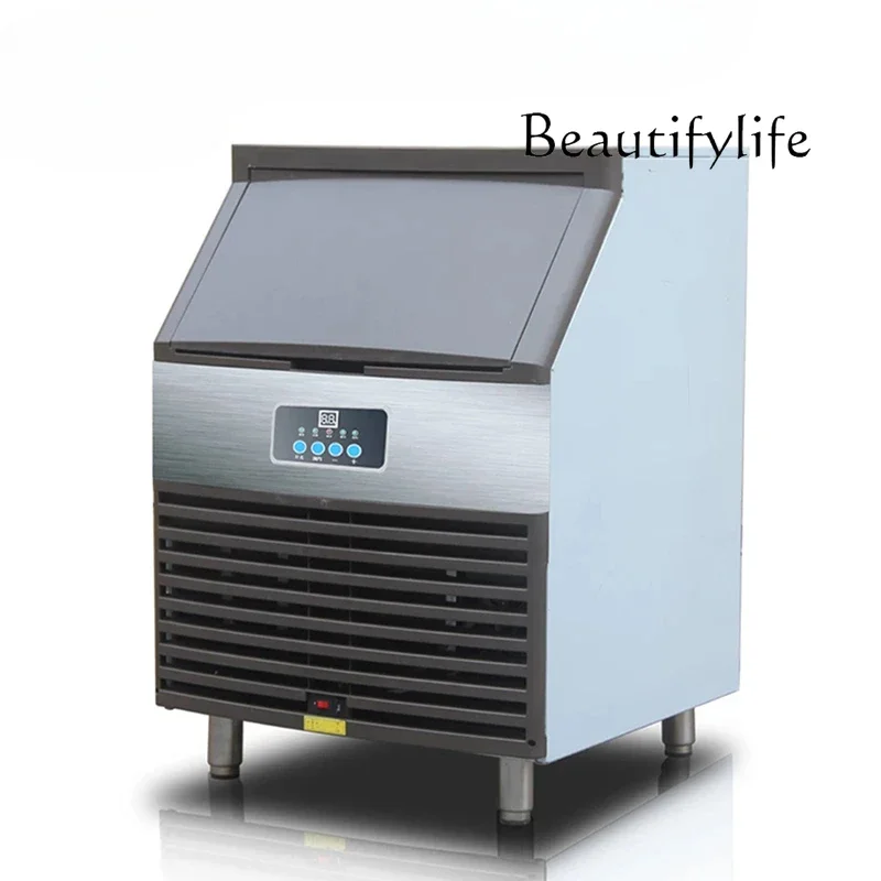 Commercial milk tea shop ice machine Small automatic square ice cube making machine