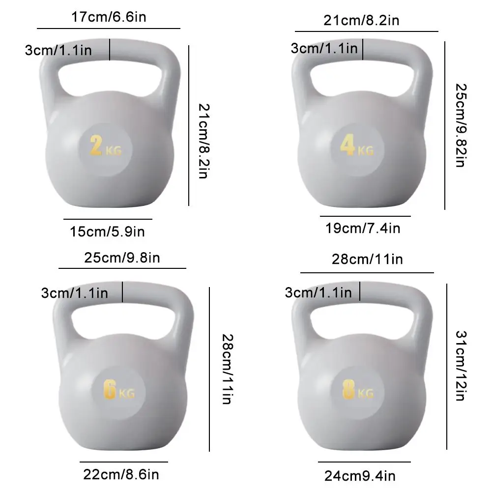 2-8KG Soft Water-filled Kettlebells Home Fitness Weight-bearing Kettlebell Sport Yoga Hip Deep Squat Strength Trainer Kettlebell