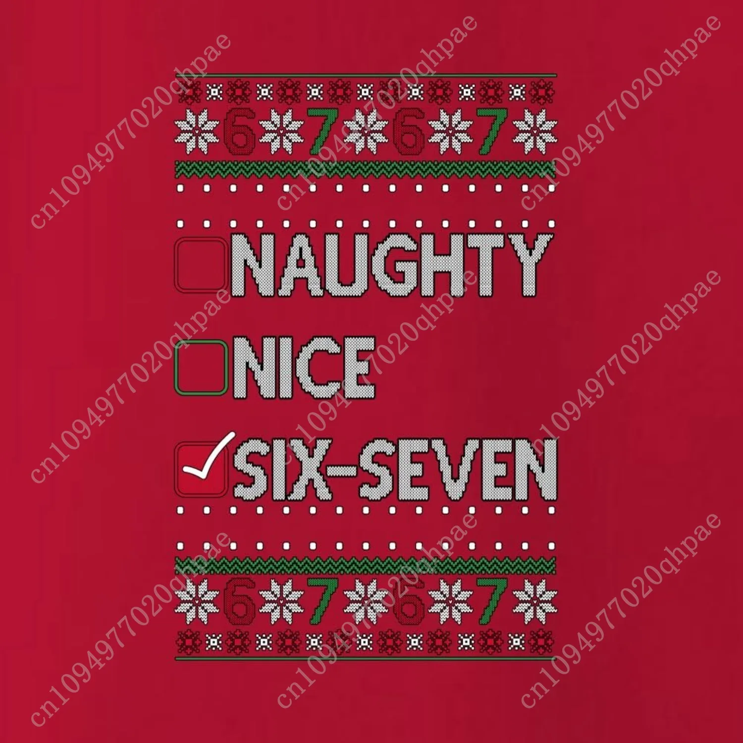 البرية بوبي 67 سترة عيد الميلاد القبيحة لطيفة شقي 6-7 ميمي ستة سبعة للجنسين بنين بنات Crewneck البلوز #2