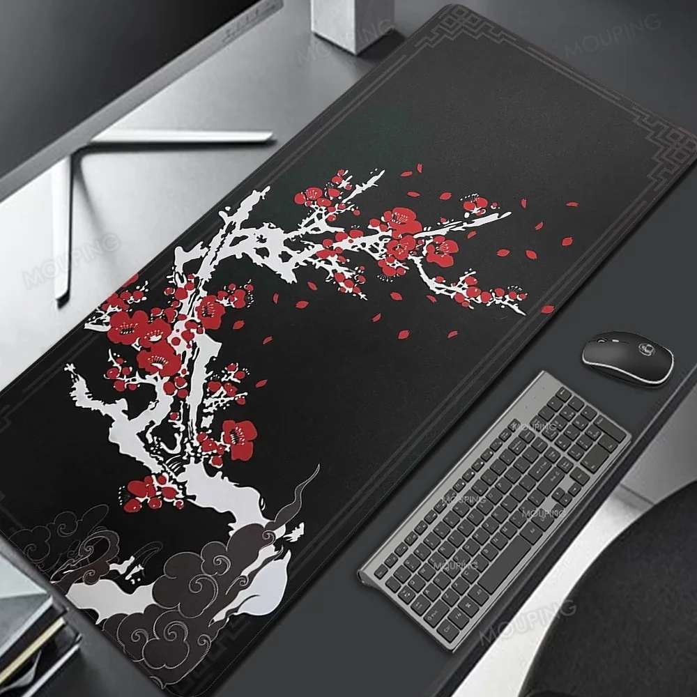 

Japanese Red Cherry Blossom Mouse Pad Gaming Laptops Deskmat Sakura Mousepad Anime Office Carpet Gamer Keyboard Computer Desks