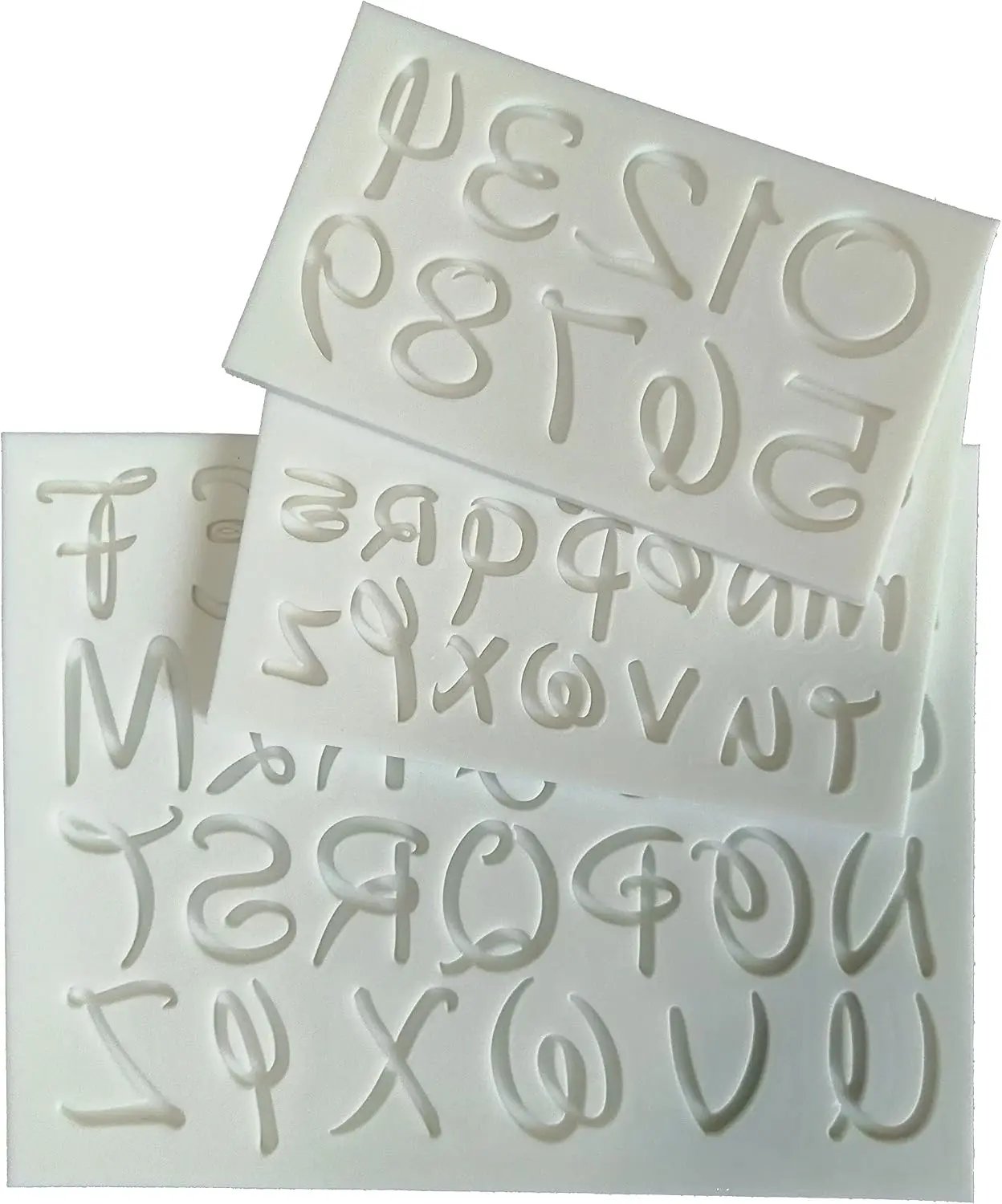 Stylish English Alphabets/Letters & Numbers Silicone Molds for Fondant Cake, Gum Paste, DIY Cake Decorations Epoxy Resin Molds