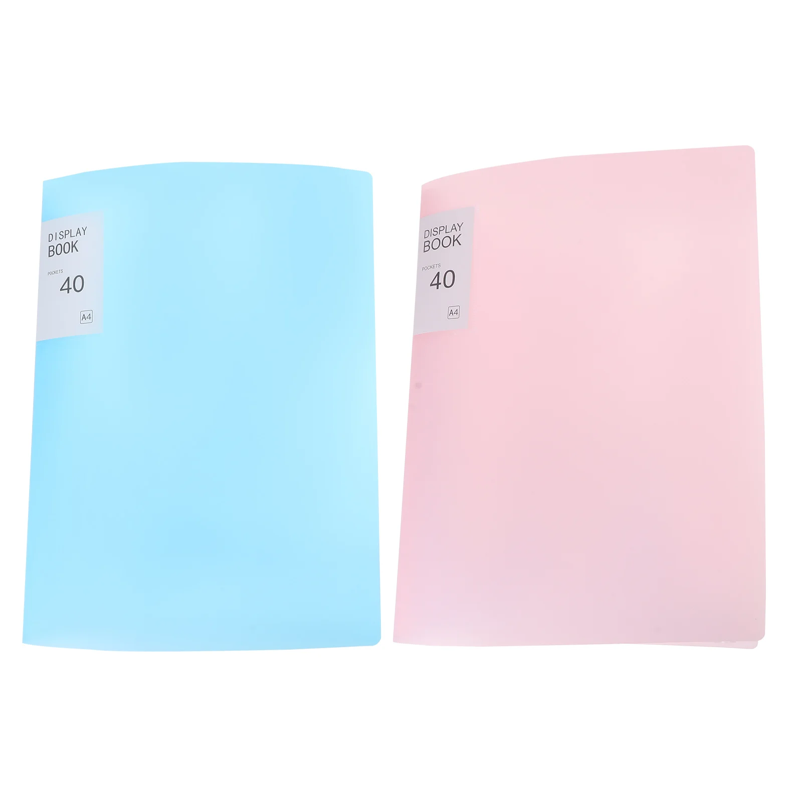 

2Pcs A4 Plastic File Folders 40 Pages Household Storage Files Not Easy to Break Deform Practical Simple Chic A4 Folders