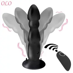 Anal Plug Dildo Vibrator Strong Sucker Sex Toys For Men Women Wireless Remote Control Large Size 10 Speeds