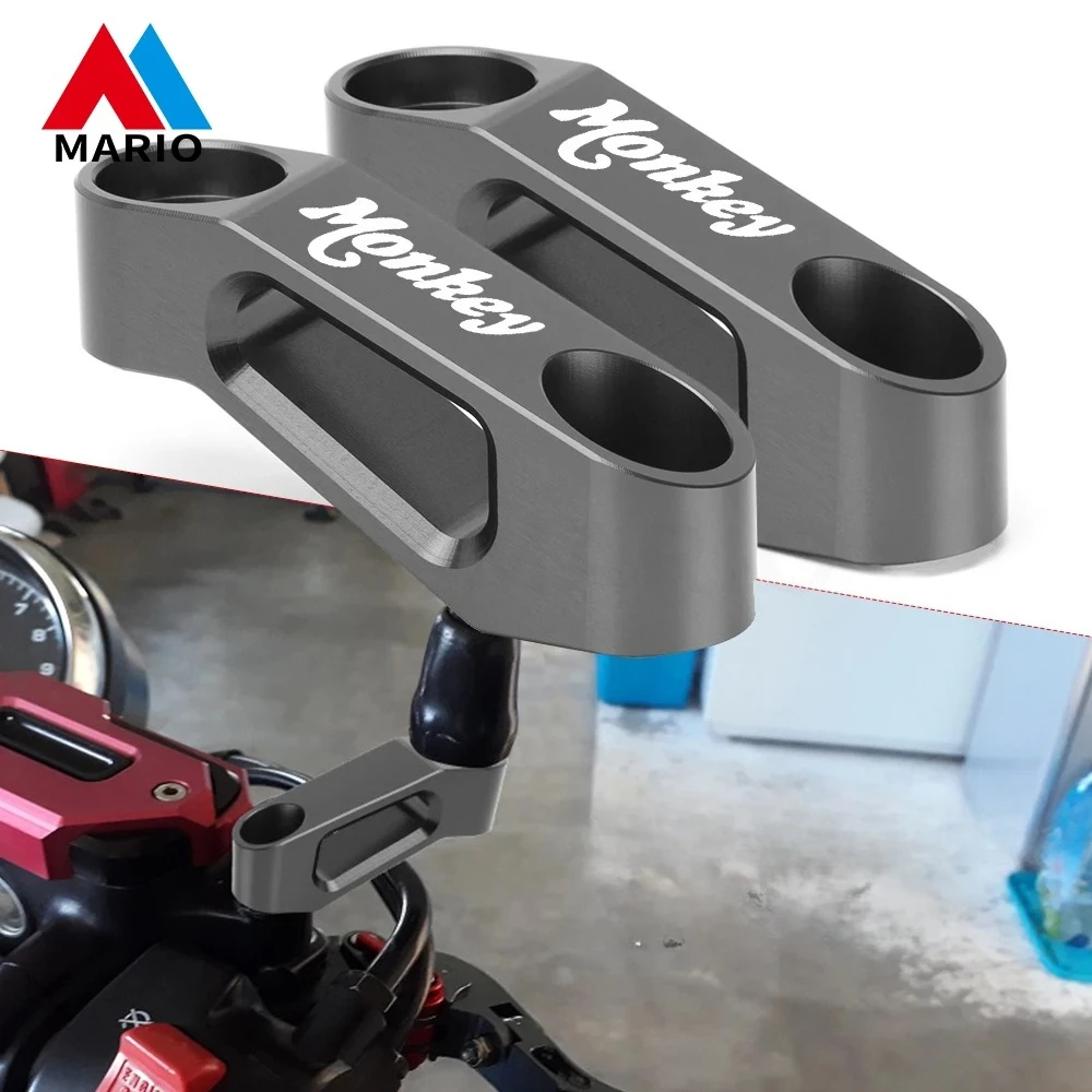 High Quality For MONKEY125 MONKEY 125 monkey125 CNC Aluminum Rearview Mirror Extender Adaptor Motorcycle Accessories