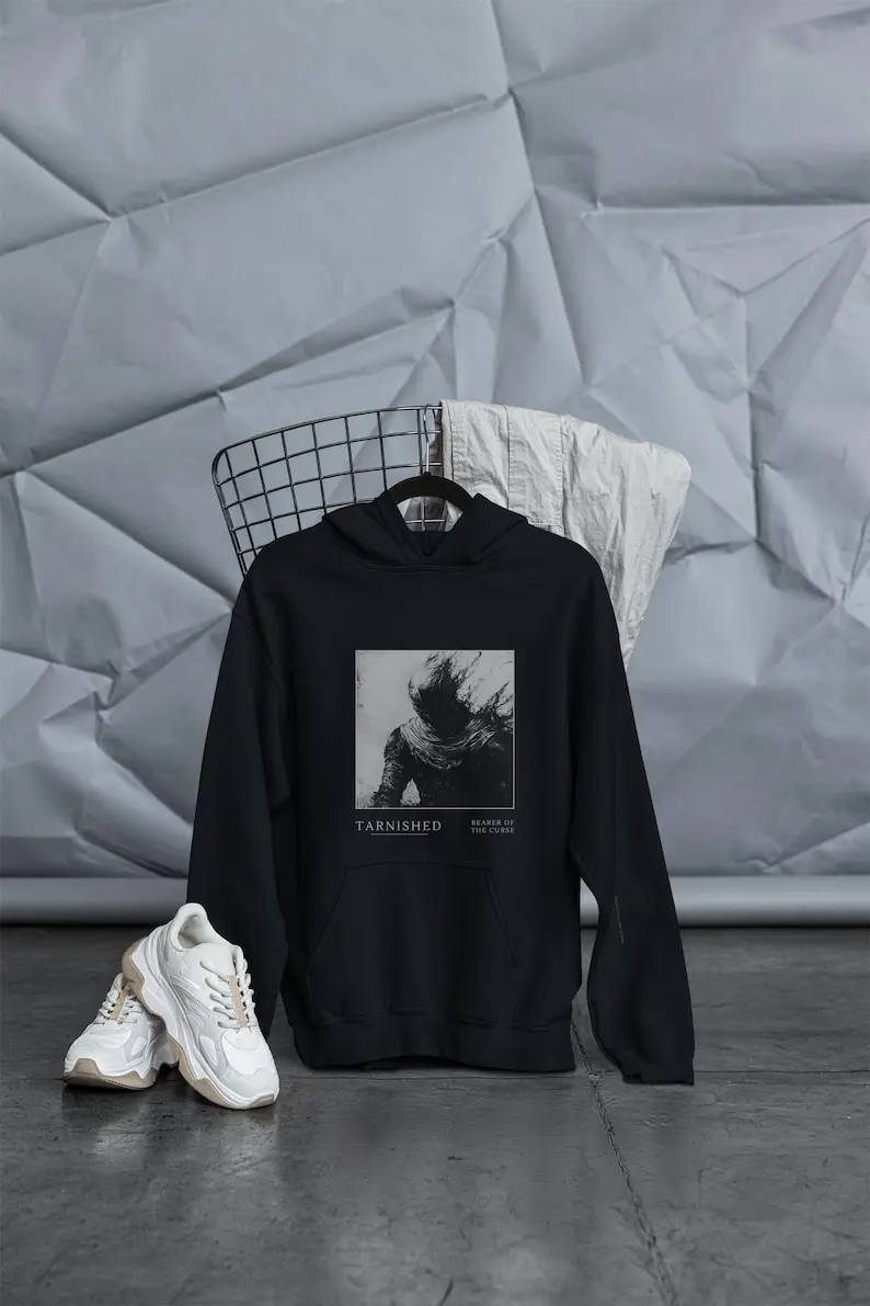 Dark Souls Tarnished Knight Hoodie, Unique Dark Fantasy Art Hoodie, Graphic Hoodie for Men and Women, Oversized Hoodie