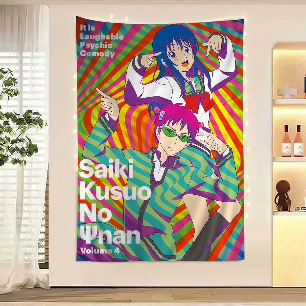 The Disastrous Life Of Saiki K Saiki Kusuo Wall Tapestry Bohemian Wall Tapestries Mandala Wall Hanging Home Decor