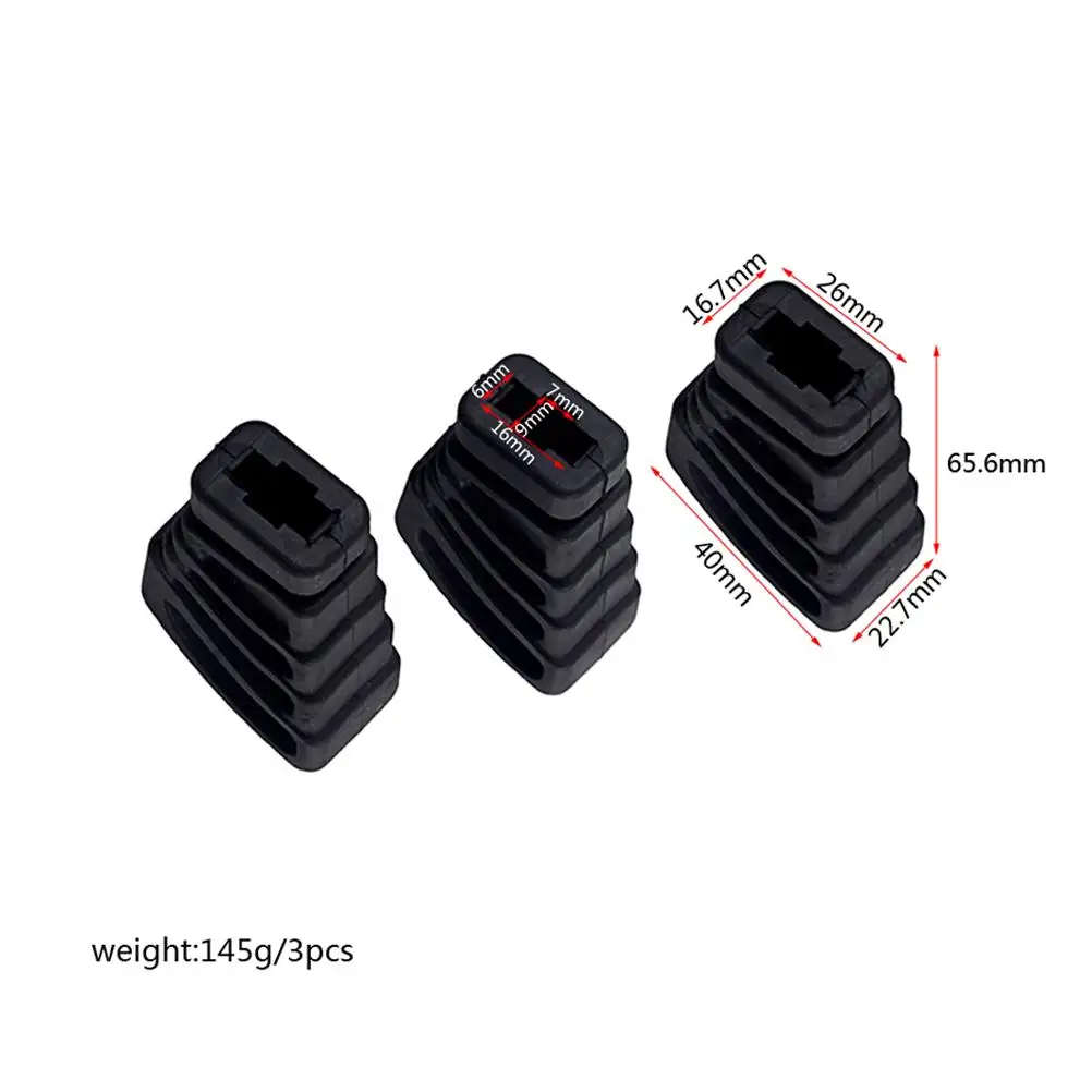 

3 Pcs Drum Rack Feet Black Brackets Rubber Pads for Single Braced Cymbal Stand Stability Replacement Musicians Performance