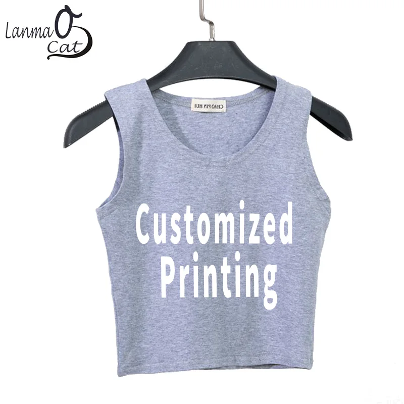 Custom Printing Blank Sports Vest For Women Summer Tank Top Women Streetwear Fitness Loose Tank Tops