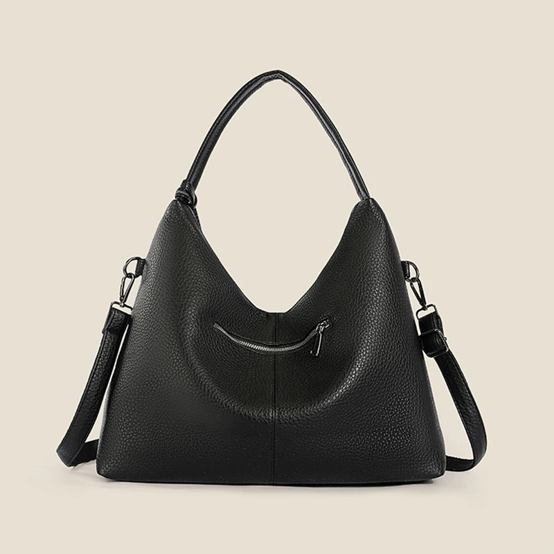 Autumn and Winter New Large-Capacity Tote Bag for Women, Casual and Versatile Pu Soft Leather Shoulder Crossbody Bag, Suitable for Commuting and Class, Comes with a Small Coin Purse