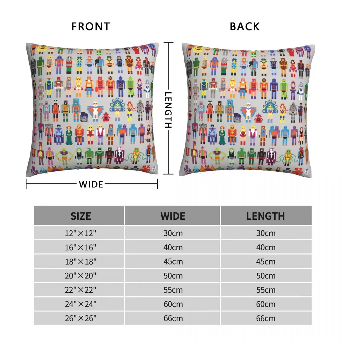 8-bit Masters Expanded Set Pillowcase Polyester Linen Velvet Pattern Zip Decor Throw Pillow Case Car Cushion Cover Wholesale