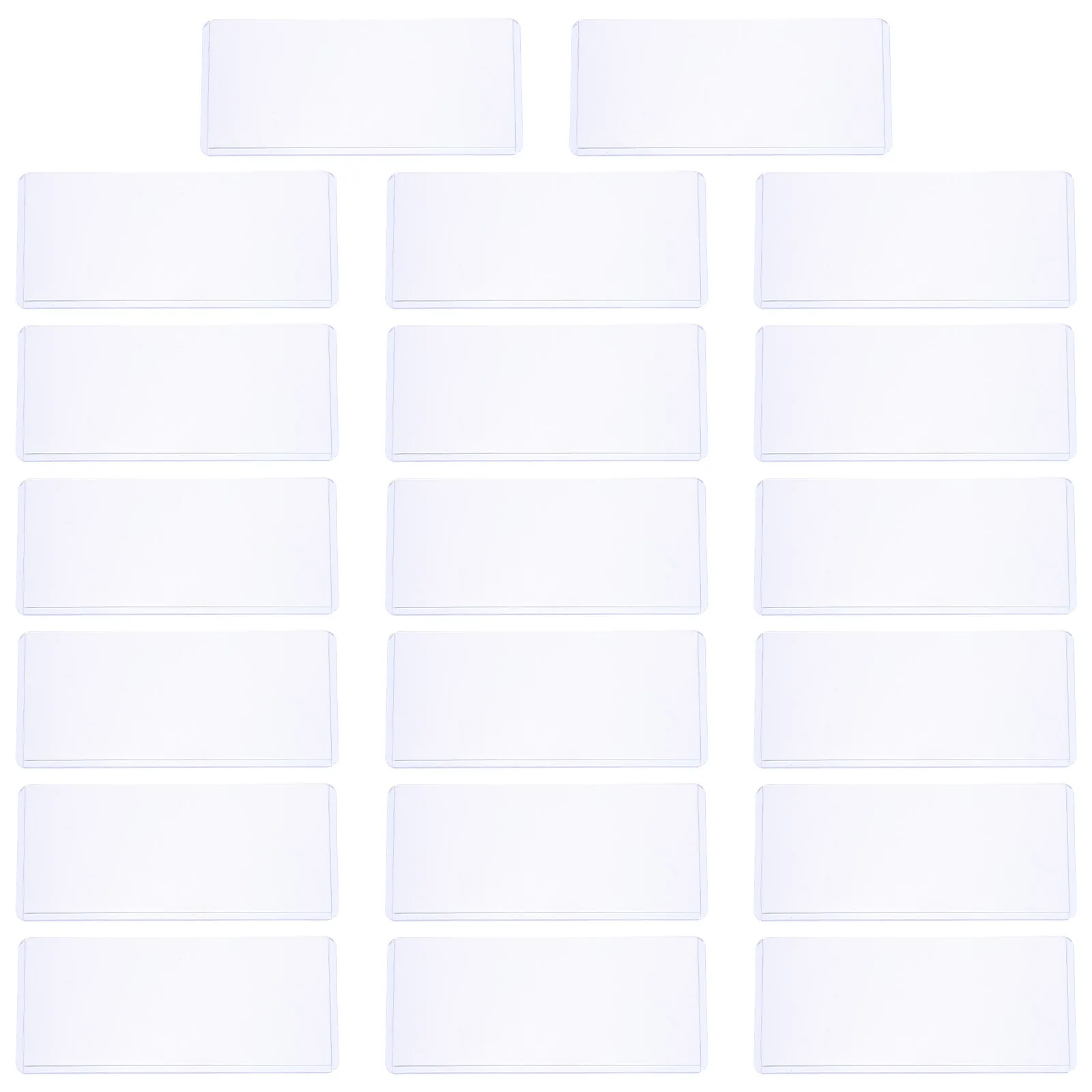 20Pcs Transparent PVC Bill Holder Clear Money Sleeve for Cash Photos Receipts Home Office Travel Storage Cash Storage