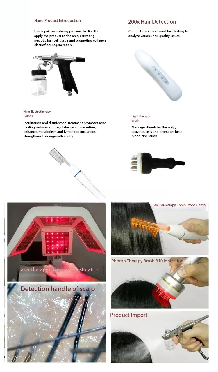 Clearance  Brush Hair Growth Kit for Hair Loss Electric Scalp Massage Comb for Men Women - view 3