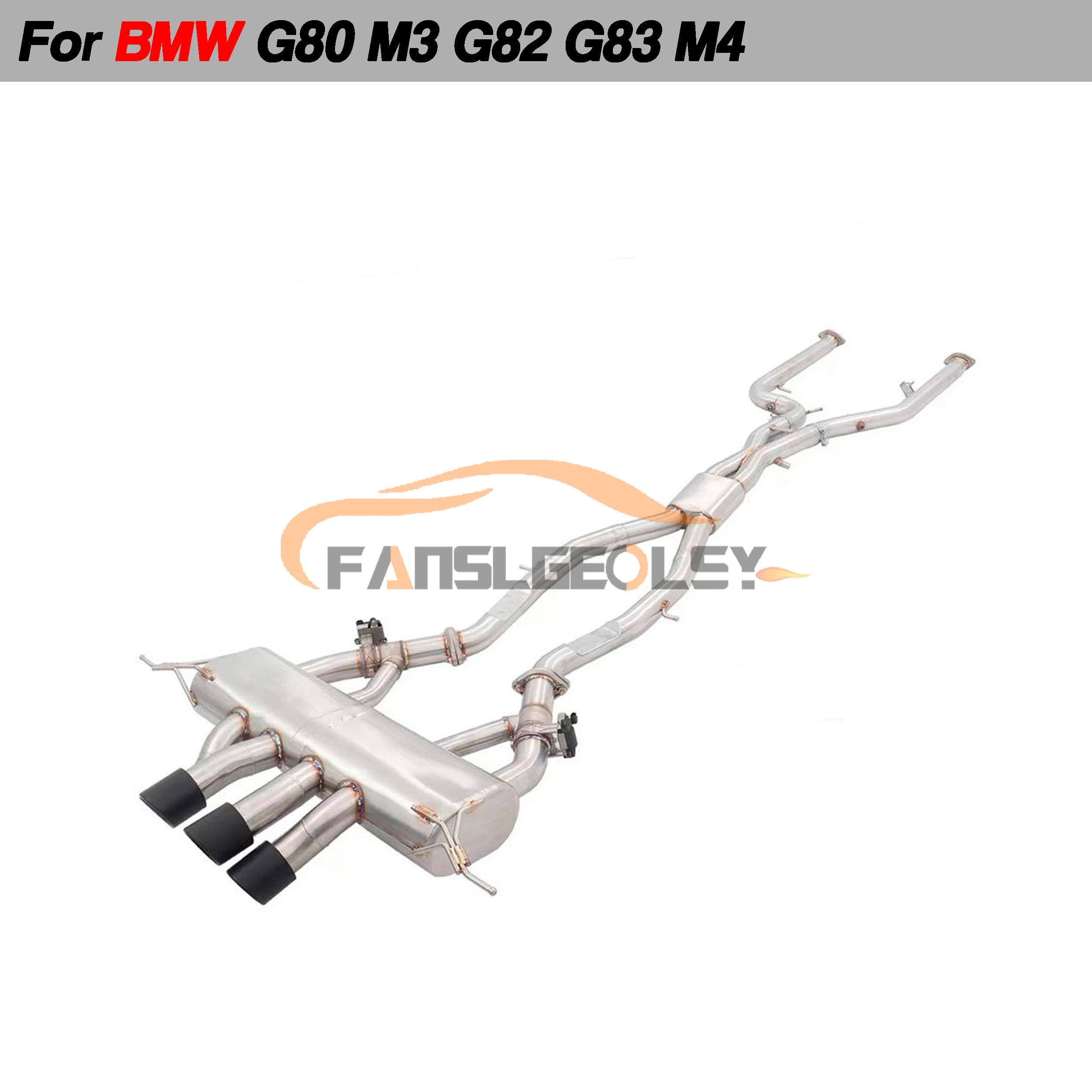 

For BMW M3 M4 G80 G82 Steel Catback Performance Exhaust System Valve With Muffler Pipes Tuning exhaust assembly