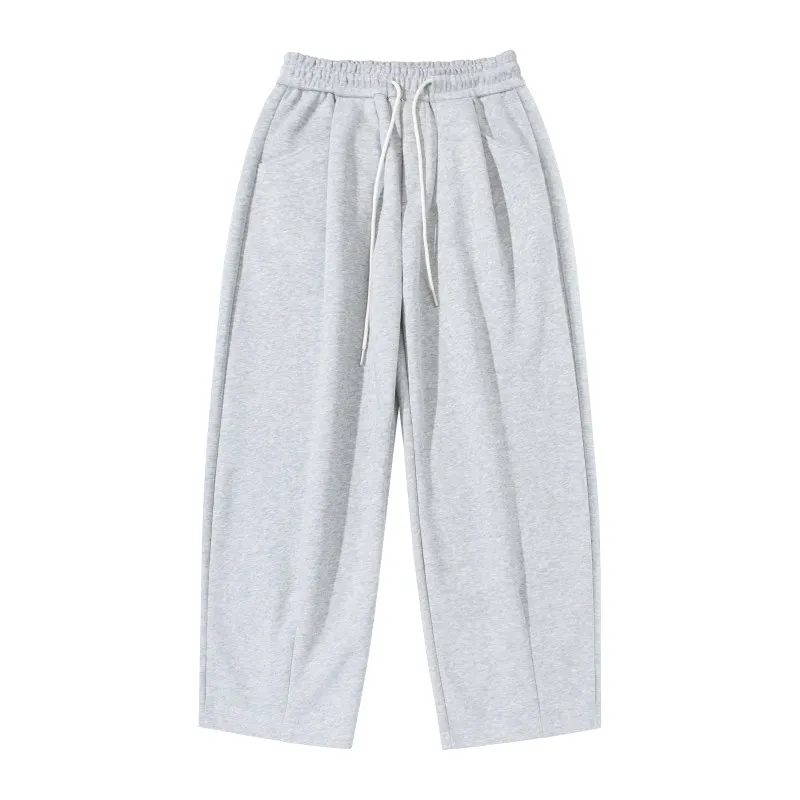 

Мужские повседневные спортивные брюки свободного кроя с широкими штанинами и эластичным поясом, зауженные, из смесового хлопка, на все сезоны, коллекция Весна 2026