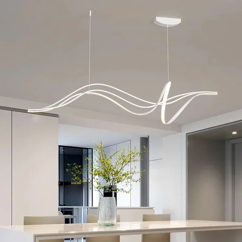 Plafonnier LED Suspendu au Design Minimaliste Moderne, Luminaire Décoratif d'Nik, Idéal pour un Salon, une Salle à Manger ou une Cuisine