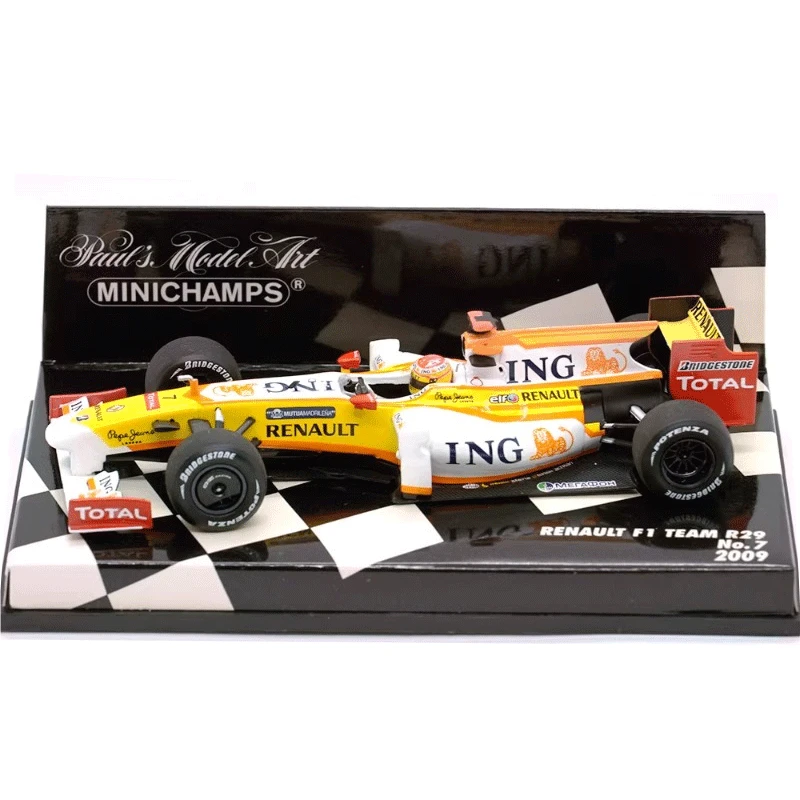 Premium ratio 1/43 model R29 Alonso Gros makes Formula 1 car mini fit Gold collection ornaments, holiday gift toys for boys.