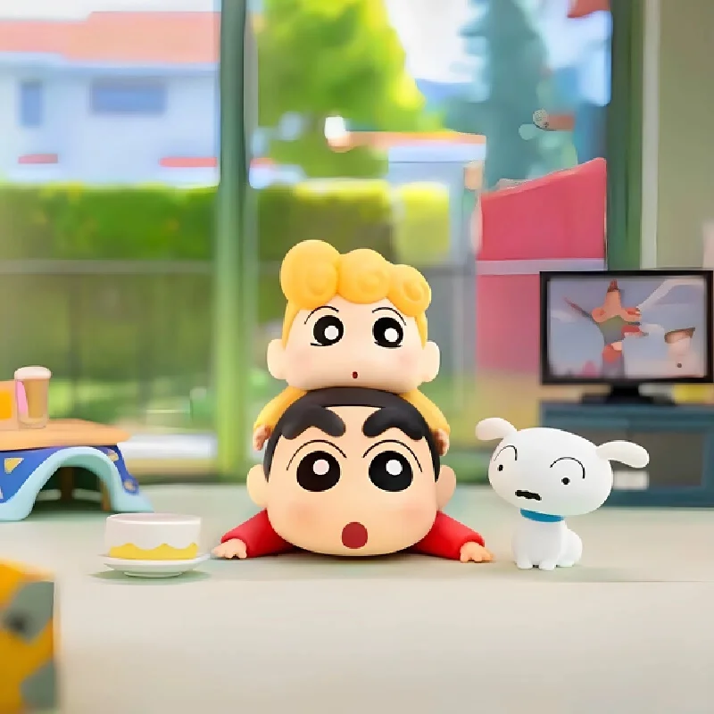 น่ารัก Crayon Shinchan กล่องตาบอดรูปของขวัญวันเกิดของเล่นสะสมอะนิเมะอนุพันธ์ตุ๊กตาน่ารักสําหรับทุกวัน