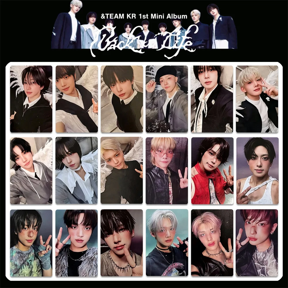 9Pcs/Set &TEAM HD Photocards Back to Life New Album LOMO Cards Double Sides Glossy Postcard K FUMA NICHOLAS Fans Collection